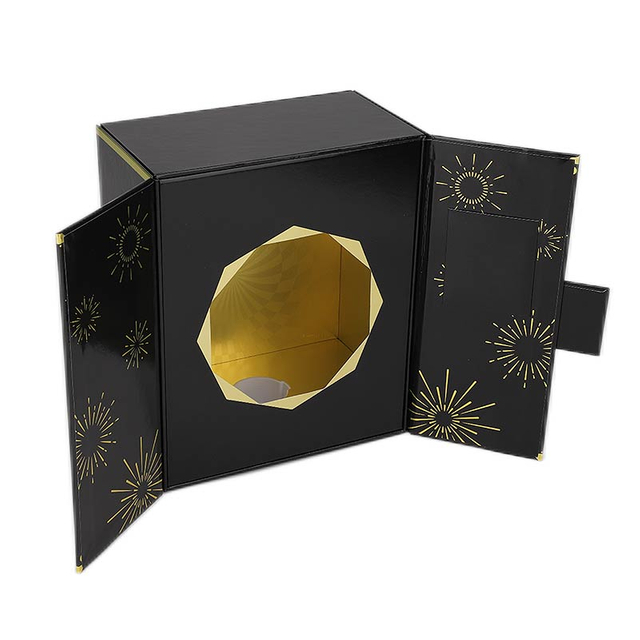 تغليف مربع الورق الأسود المخصص