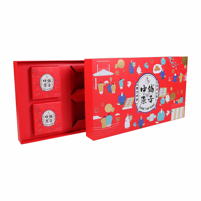 مربع كرتون تغليف الطعام المطبوع 