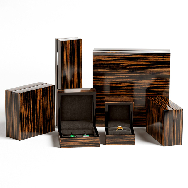 مجموعة تغليف مجوهرات مخصصة مجموعة تغليف خشبية صديقة للبيئة للمجوهرات