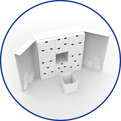 يدرج صندوق مربع مخصص للبيئة المواد